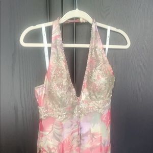 Size 8 designer mid length formal dress